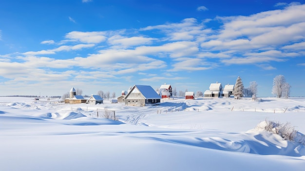 Ferme de neige d'hiver