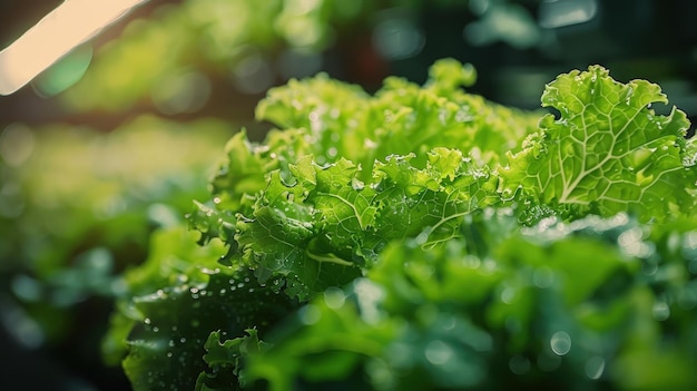 Photo ferme verticale gérée par ai cultivant des légumes biologiques