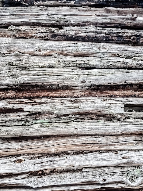 Fermer. un fragment de mur en bois. fond et texture