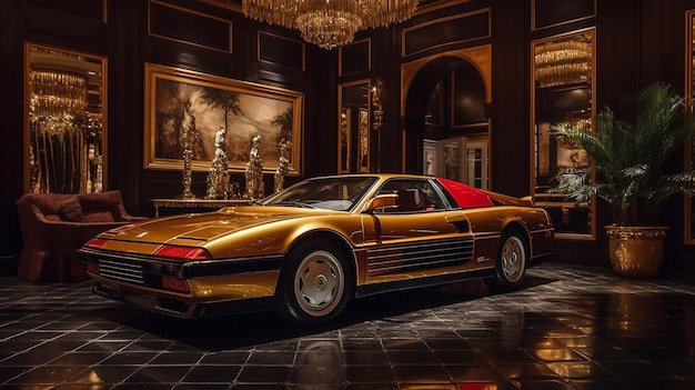 La Ferrari Testarossa réaliste de 1988 présente un papier peint hyper réaliste ultra détaillé