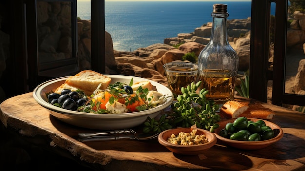 Un festin méditerranéen au bord de la mer