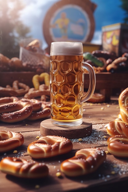 Festival de chopes à bière Oktoberfest AI générative