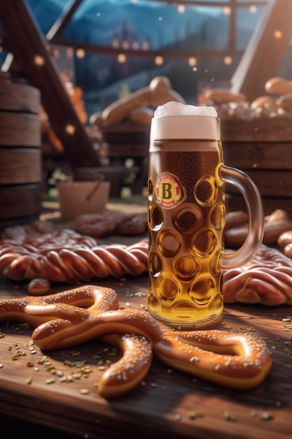 Festival de chopes à bière Oktoberfest AI générative