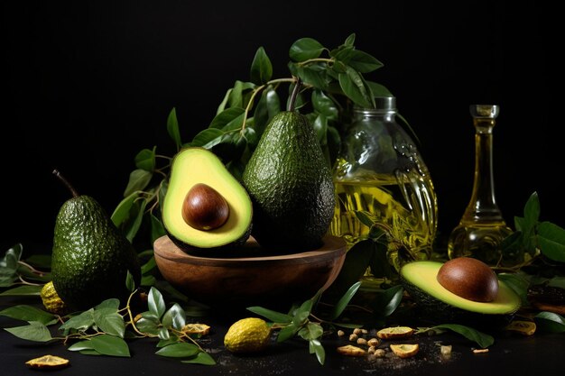 Photo festival culinaire sur le thème de l'avocat avec des plats inspirés de l'avocado