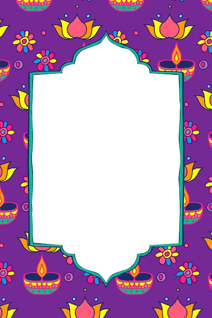 Festival de Diwali cadre transparent indien png