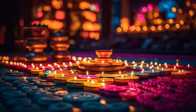 Un festival diwali est célébré en Inde.