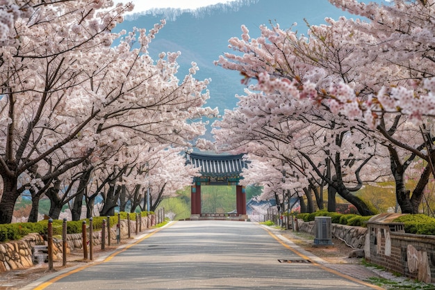 Photo festival de la fleur de cerise à gyeongju en corée du sud