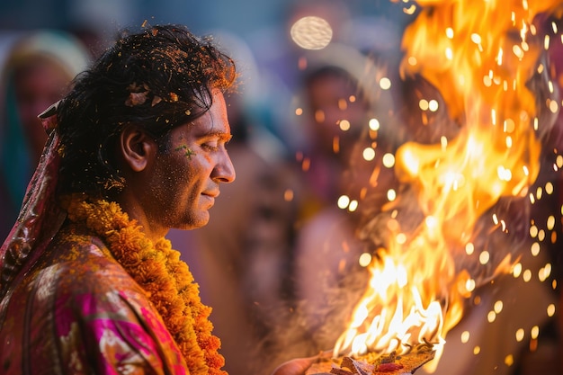 Photo le festival holi à jaipur, en inde, est célébré le 5 mars 2015.