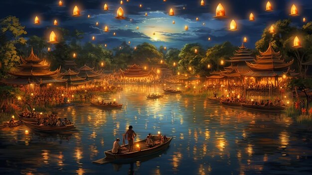 Le festival des lanternes flottantes Loy Krathong Yi Peng