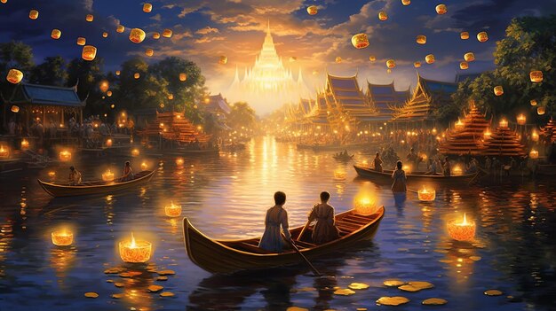 Le festival des lanternes flottantes Loy Krathong Yi Peng