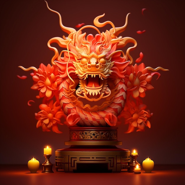 Festival de la mi-automne de la lanterne du dragon chinois