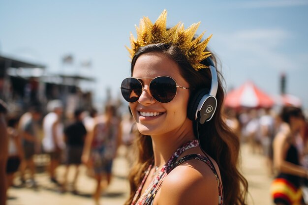 Un festival de musique ou un concert sur le thème de l'ananas