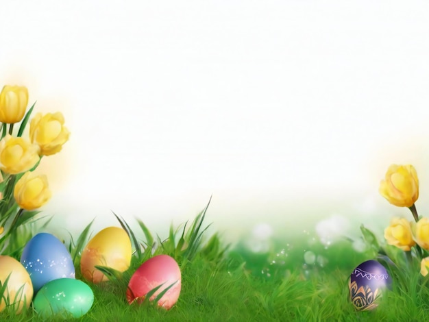 Festival de Pâques design d'arrière-plan coloré meilleure qualité modèle de bannière d'image hyper réaliste