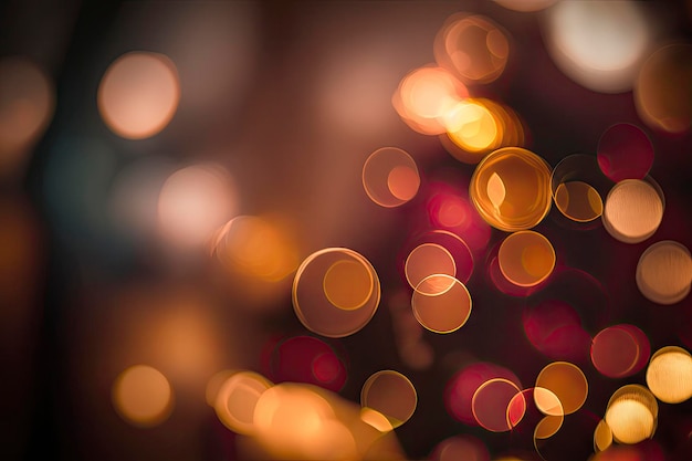 Festive Bokeh Lights sur fond de Noël défocalisé