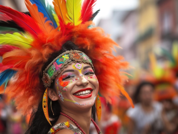 Festivités en Amérique du Sud Une danseuse mexicaine