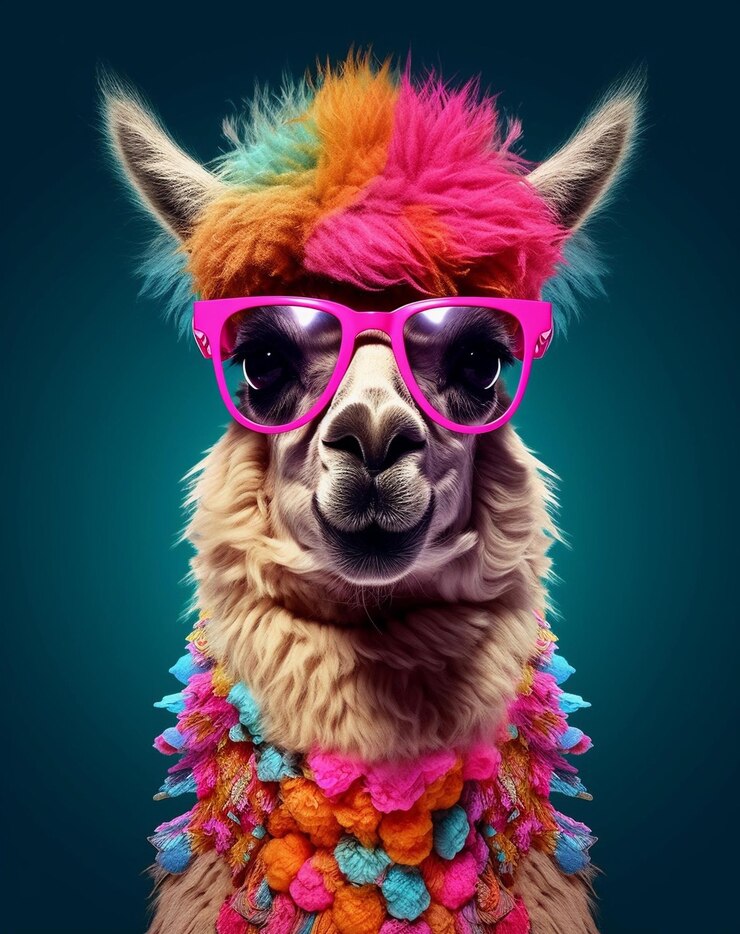 Festivités avec des animaux dans un monde de festivités colorées