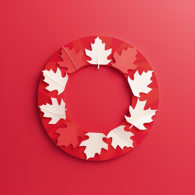 Festivités artisanales 3D Paper Cut Artwork pour les célébrations de la fête du Canada