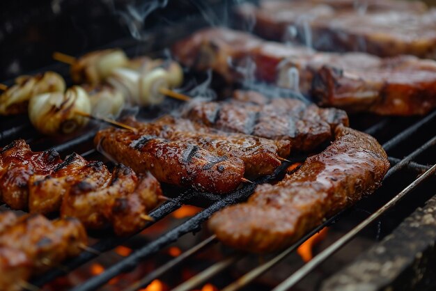 Une fête au barbecue.