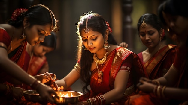 Fête divine des célébrations captivantes de Durga Puja avec des photos de Puja