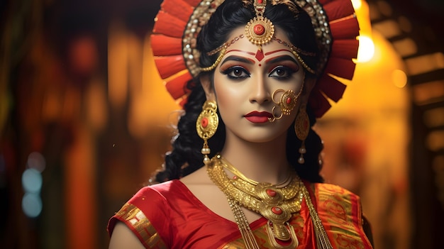 Fête divine des célébrations captivantes de Durga Puja