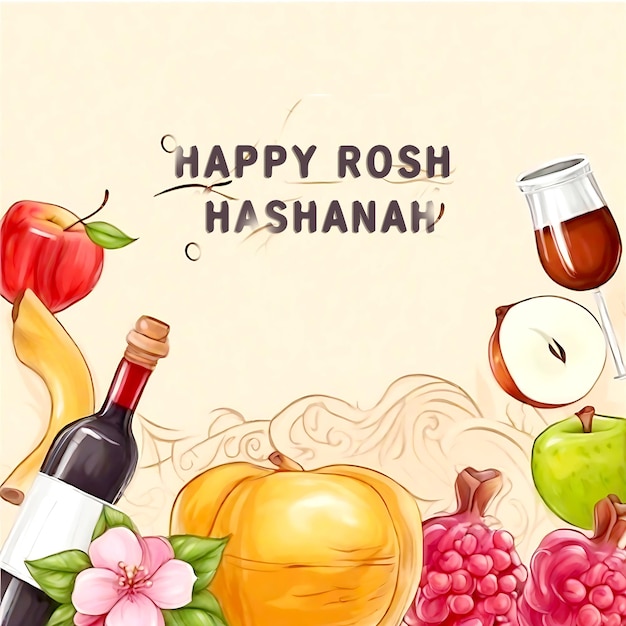 Fête du Nouvel An juif de Roch Hachana par ai généré