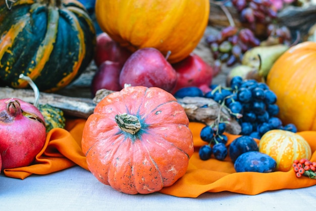 Fête d'Halloween. Citrouille d'Halloween. saison d'automne et légumes