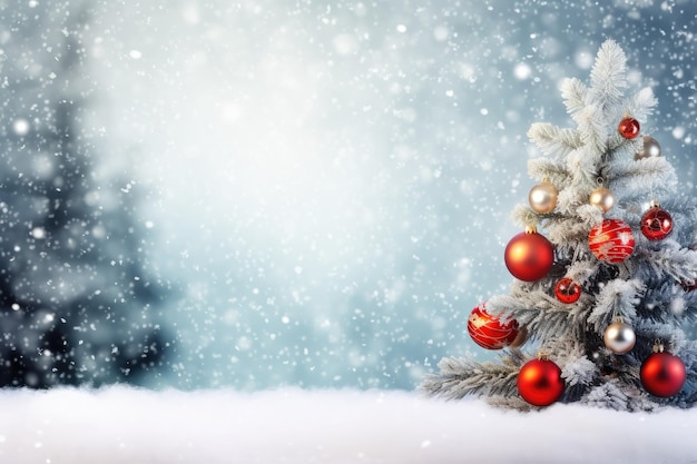 Fête hivernale avec des décorations de Noël et des flocons de neige