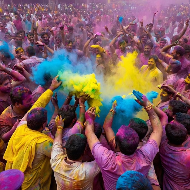 Photo fête de l'holi dans l'inde