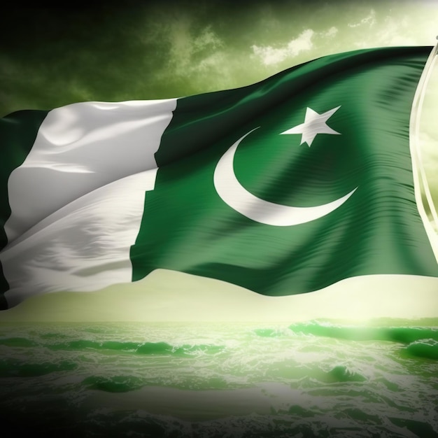 Fête de l'indépendance du pakistan 14 août soldats agitant le tissu pakistan drapeau du pakistan