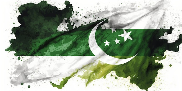 Fête de l'indépendance du pakistan 14 août soldats agitant le tissu pakistan drapeau du pakistan