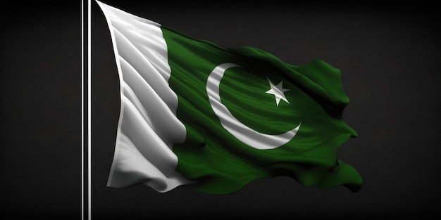 Fête de l'indépendance du pakistan 14 août soldats agitant le tissu pakistan drapeau du pakistan