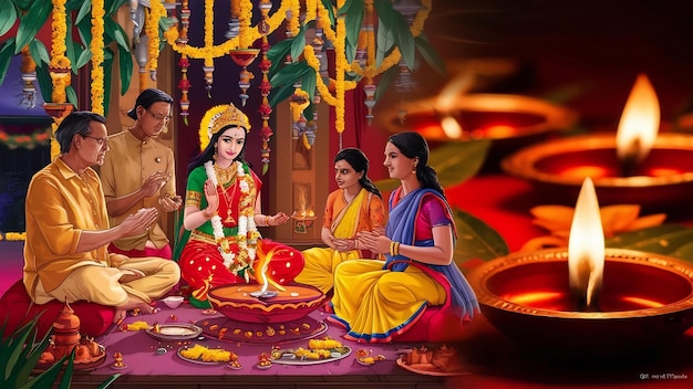 La fête indienne du Diwali, le Lakshmi Pooja