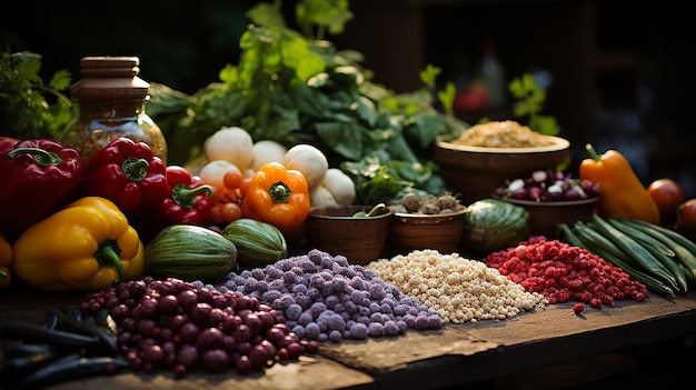 Fête des légumes verts frais