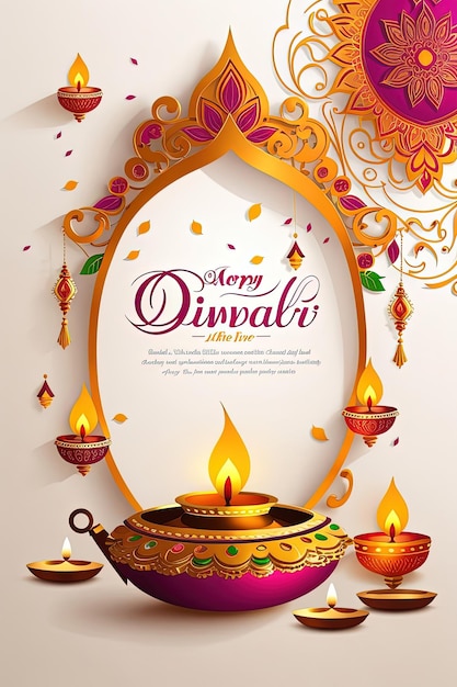 La fête des lumières Diwali avec Ganesh un heureux Diwali arrière-plan