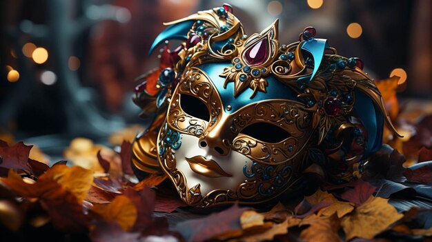 fête de masques de carnaval multicolore sur un thème décoratif fond de Mardi Gras