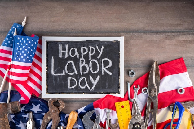Photo la fête nationale américaine du travail est un jour férié.
