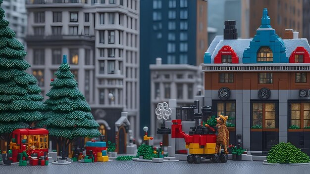 Photo la fête de noël à lego town