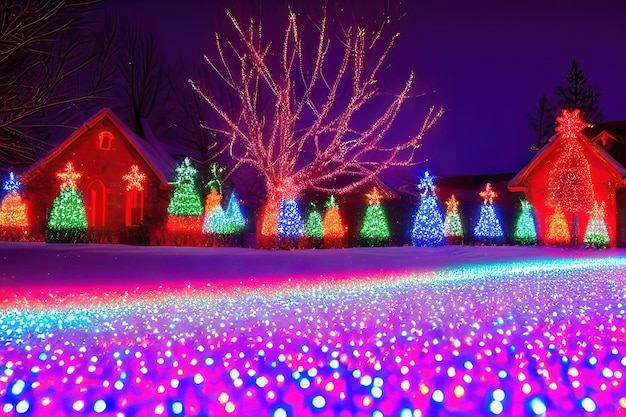 Fête de Noël avec Sparkling Blur Generative AI