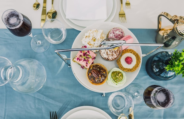 Photo fête de pâtisseries et de bonbons