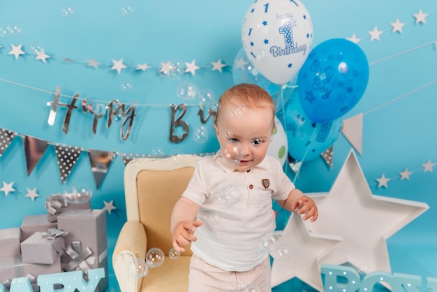 Fête pour un an bébé garçon