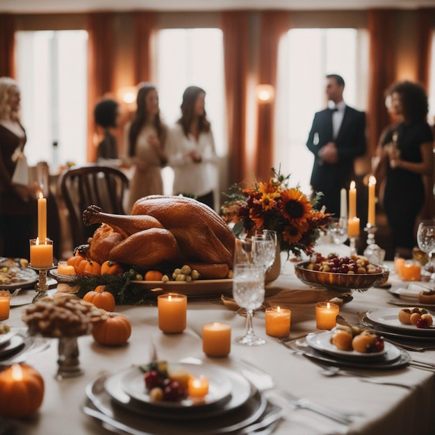 Fête de remerciement à la maison