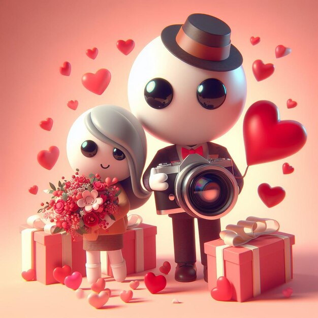 La fête de la Saint-Valentin en 3D