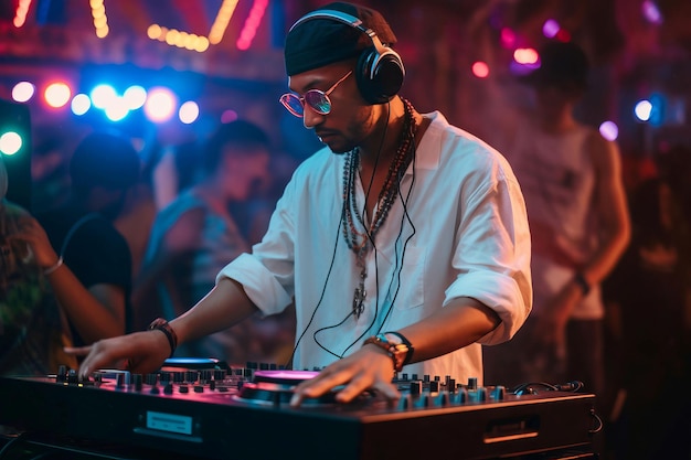 Une fête de street style de DJ Art de studio Générer Ai