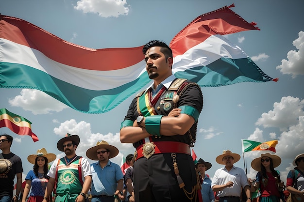 Photo fête traditionnelle mexicaine du 20 novembre, fête de la révolution mexicaine.