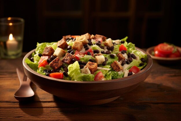 La fête vibrante de César est une salade mélangée.