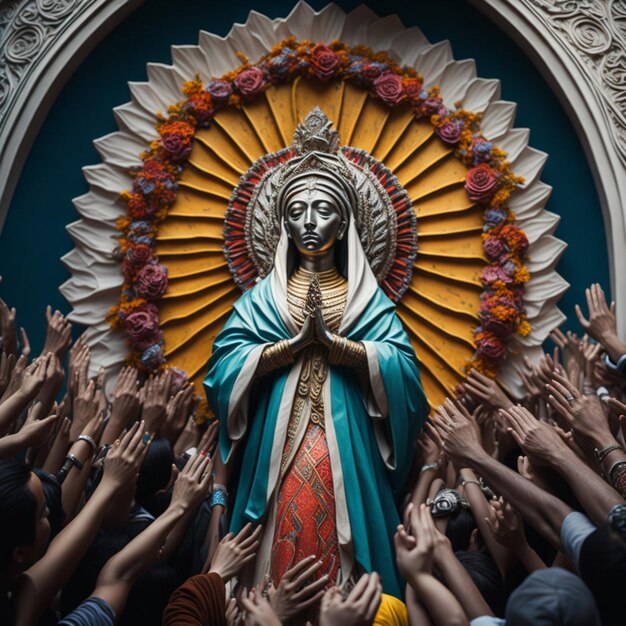 Photo la fête de la vierge de guadalupe