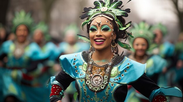 Fêtes de la Saint-Patrick Des défilés animés Costumes colorés et culture musicale irlandaise