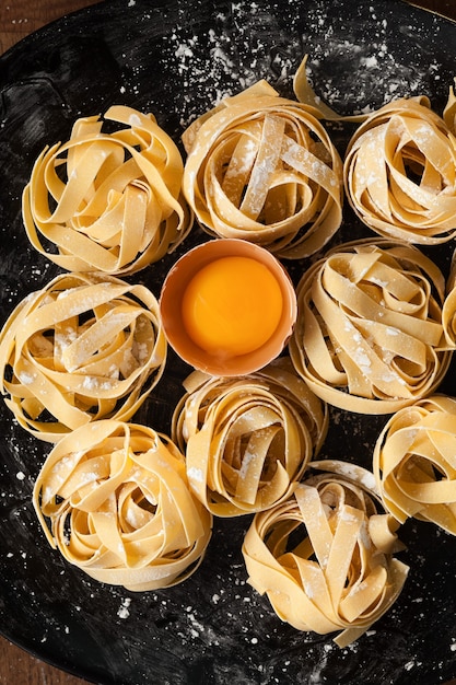 Fettuccine Pâtes Nourriture Italienne Nature Morte