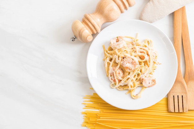 fettuccini aux crevettes