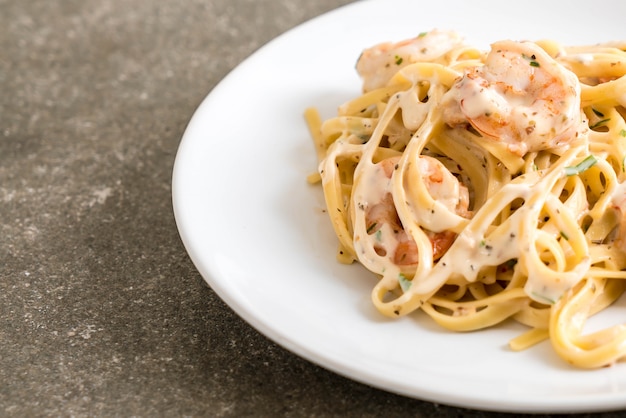 fettuccini aux crevettes